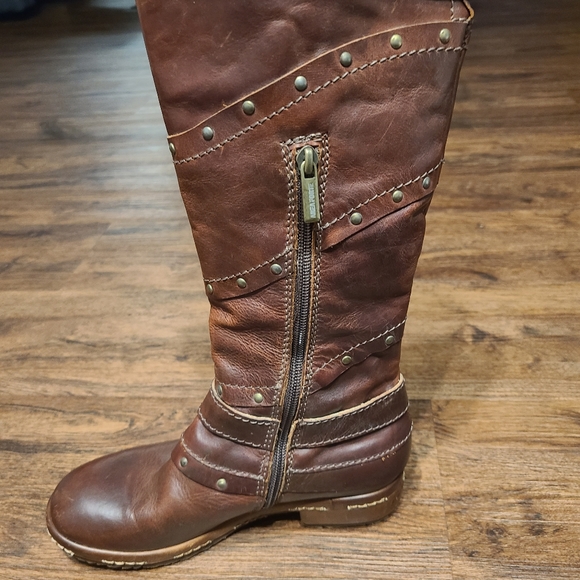 Area Forte Brown Distressed Leather Studded Boots 36 6 - Picture 8 of 8